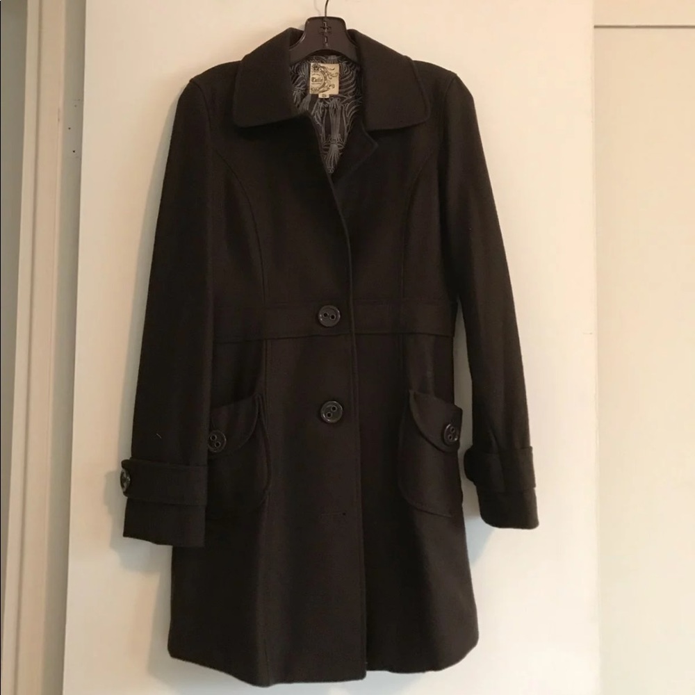 NWOT Women’s Chocolate Brown Pea Coat
